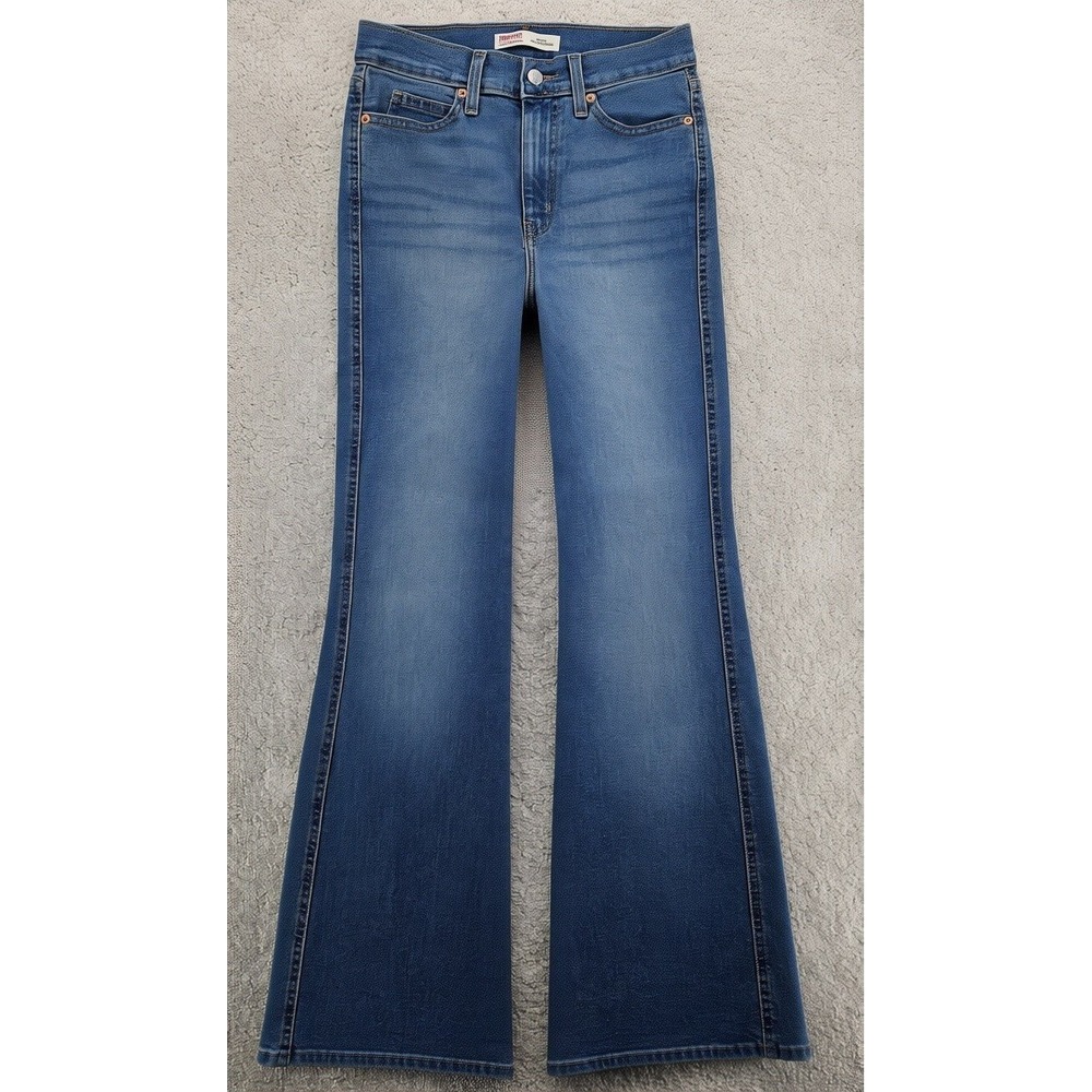 Signature by Levi Strauss Heritage High Rise Flare Jeans Medium Wash Women 4 27